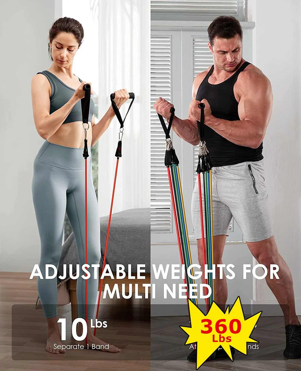 Fitness Resistance Bands Set