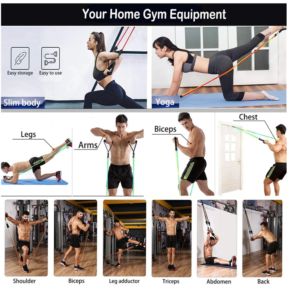 Fitness Resistance Bands Set