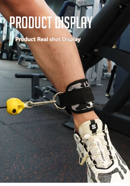 Adjustable D-Ring Ankle Straps for Cable Machines