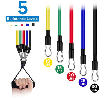 11pcs/Set Pull Rope, Resistance Bands, Portable Fitness Equipment.
