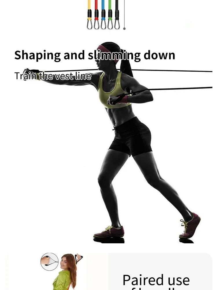 11pcs TPE Resistance Band Set