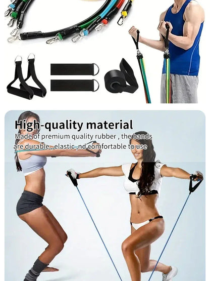 11pcs TPE Resistance Band Set