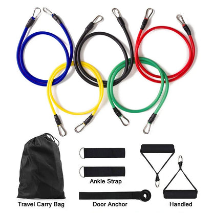 11pcs/Set Pull Rope, Resistance Bands, Portable Fitness Equipment.