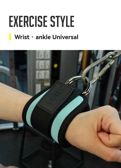Adjustable D-Ring Ankle Straps for Cable Machines