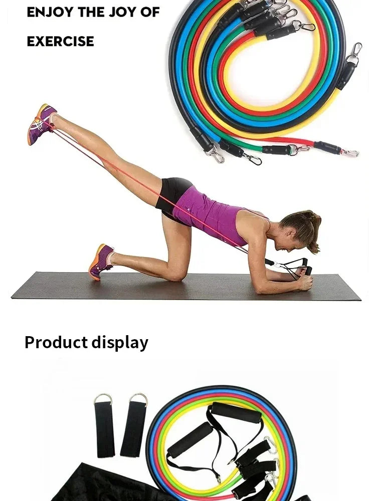 11pcs TPE Resistance Band Set
