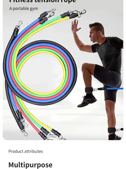 11pcs TPE Resistance Band Set