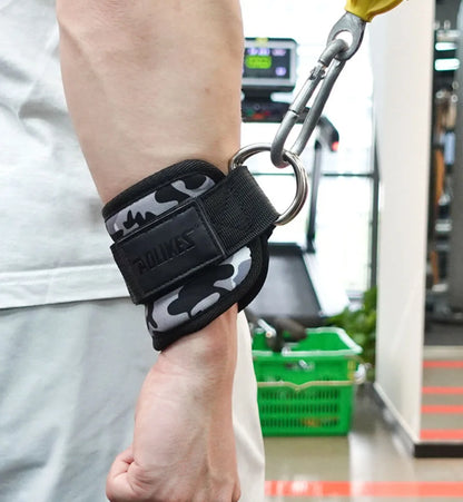 Adjustable D-Ring Ankle Straps for Cable Machines