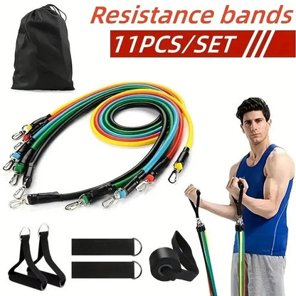 11pcs TPE Resistance Band Set