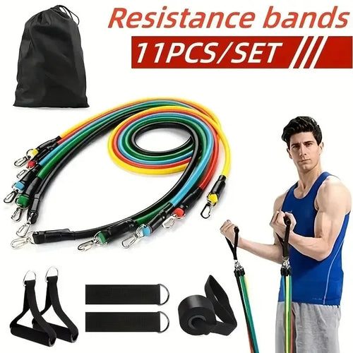 11pcs TPE Resistance Band Set