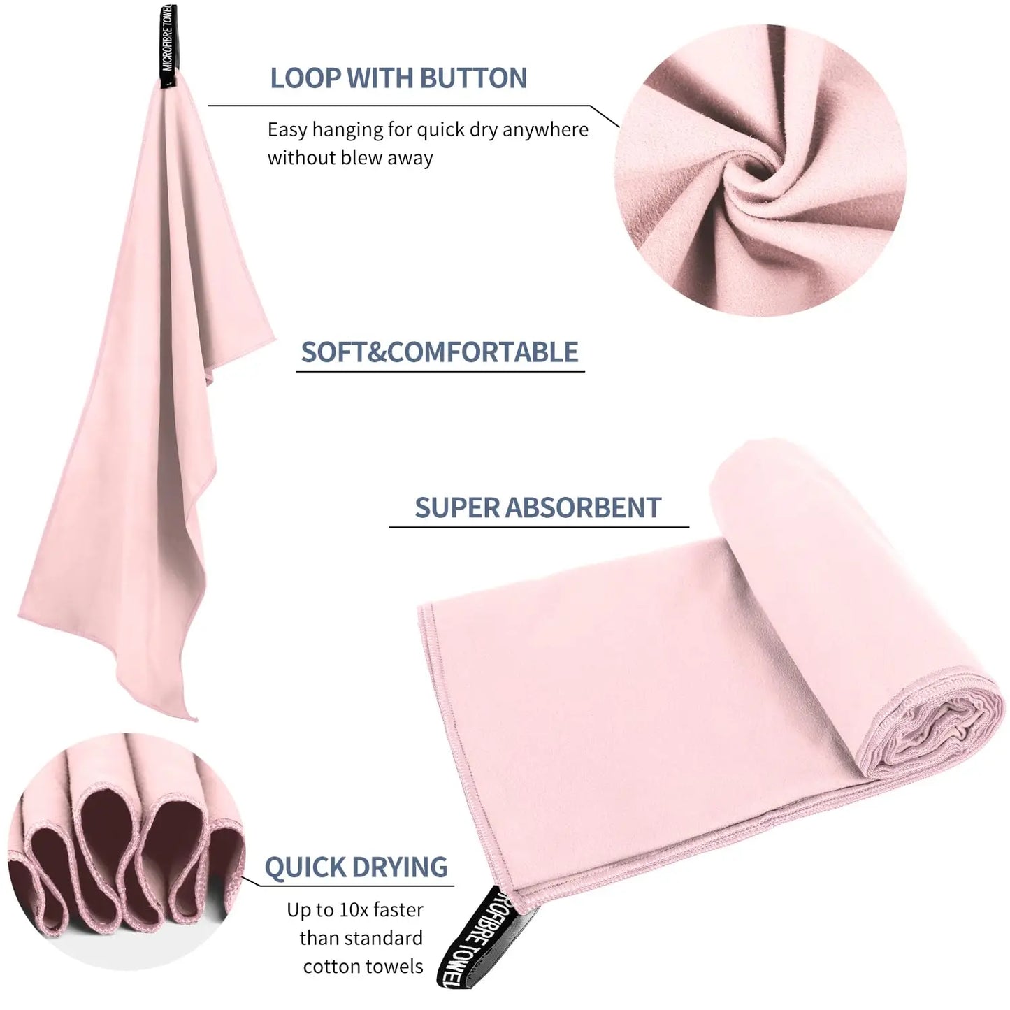 1 Pcs Microfiber Sports Towel