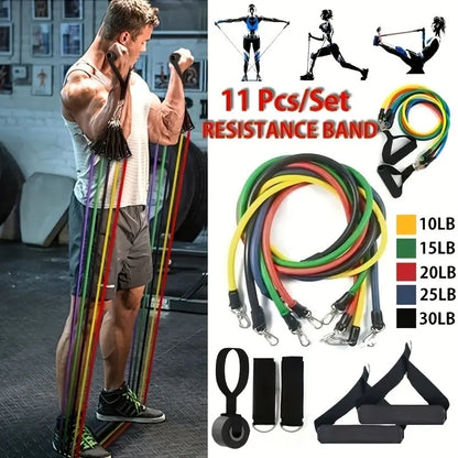 11pcs TPE Resistance Band Set